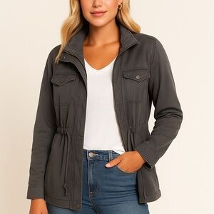 Merona Gray Utility Jacket  | size Medium